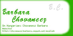 barbara chovanecz business card